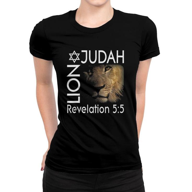 Womens Lion Of Judah Christian Messianic V-Neck Women T-shirt