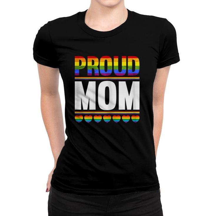 Womens Proud Mom Lesbian Lgbt Pride Month Queer Women Gift Lgbt Women T-shirt
