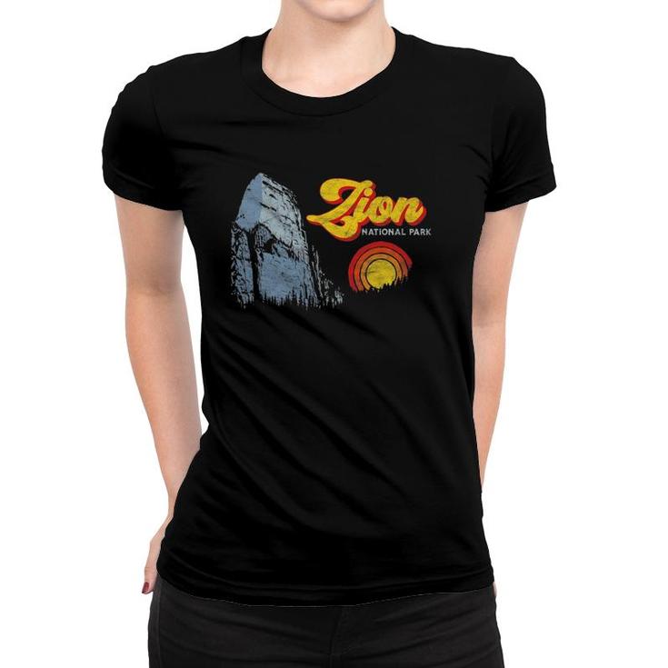 Zion National Park Retro Throwback Graphic Tee Women T-shirt