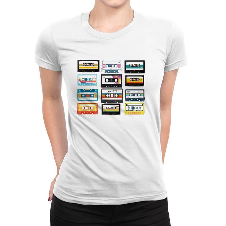 1990S Retro Vintage Birthday 90S 80S Cassettes Tapes Graphic Women T-shirt
