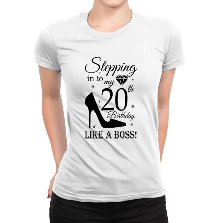 20Th Birthday With Stepping Into Like A Boss Since 2002 Women T-shirt