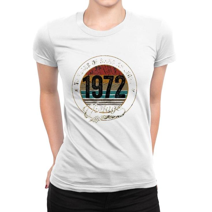 50 Years Old Vintage 1972 Being Awesome 50Th Birthday  Women T-shirt