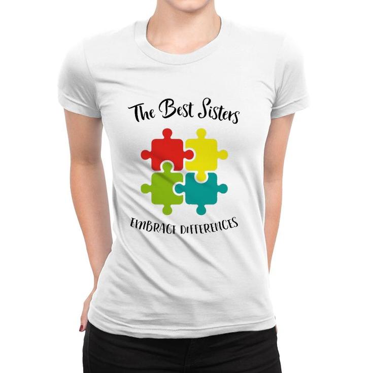 Autism Sister Awareness Day Autistic Gift For Sis Women T-shirt