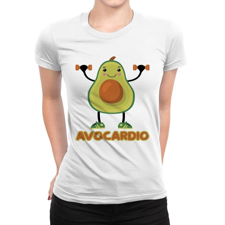Avocardio Funny Avocado Is Gymming So Hard Women T-shirt