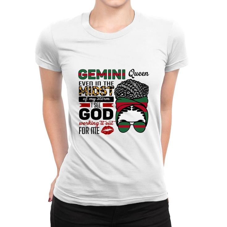 Awesome Color Design Gemini Girl Even In The Midst Birthday Women T-shirt