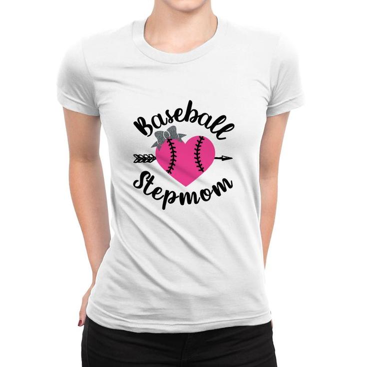 Baseball Stepmom Heart Happy Mothers Day 2022 Women T-shirt