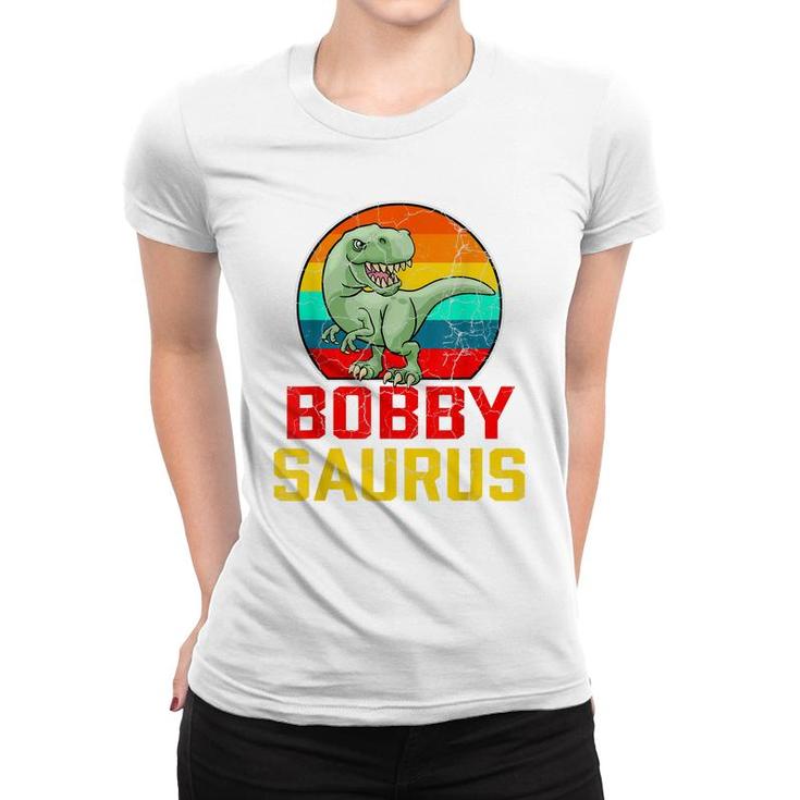 Bobby Saurus Family Reunion Last Name Team Funny Custom  Women T-shirt