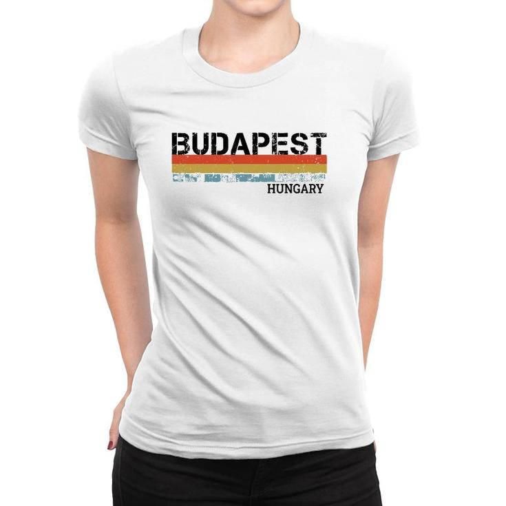 Budapest Retro Vintage Stripes Gift Women T-shirt