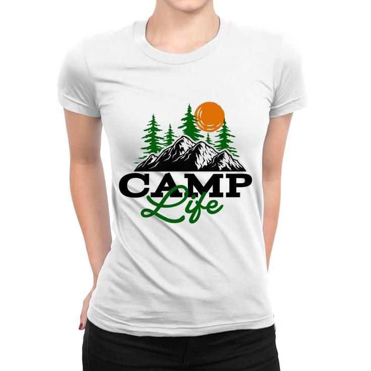 Camp Life Of Travel Lover In The Mountains Women T-shirt
