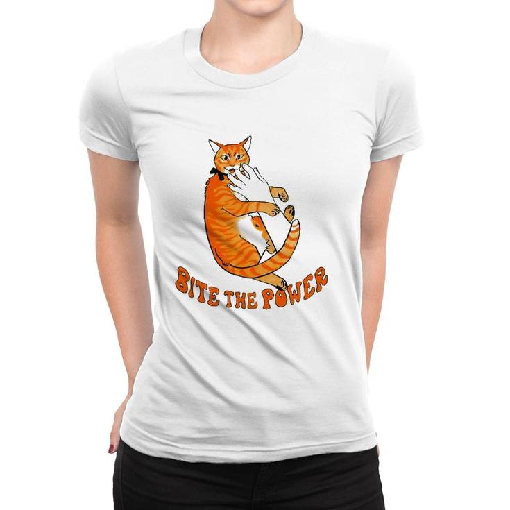Cat Bite The Power Pet Lover Women T-shirt