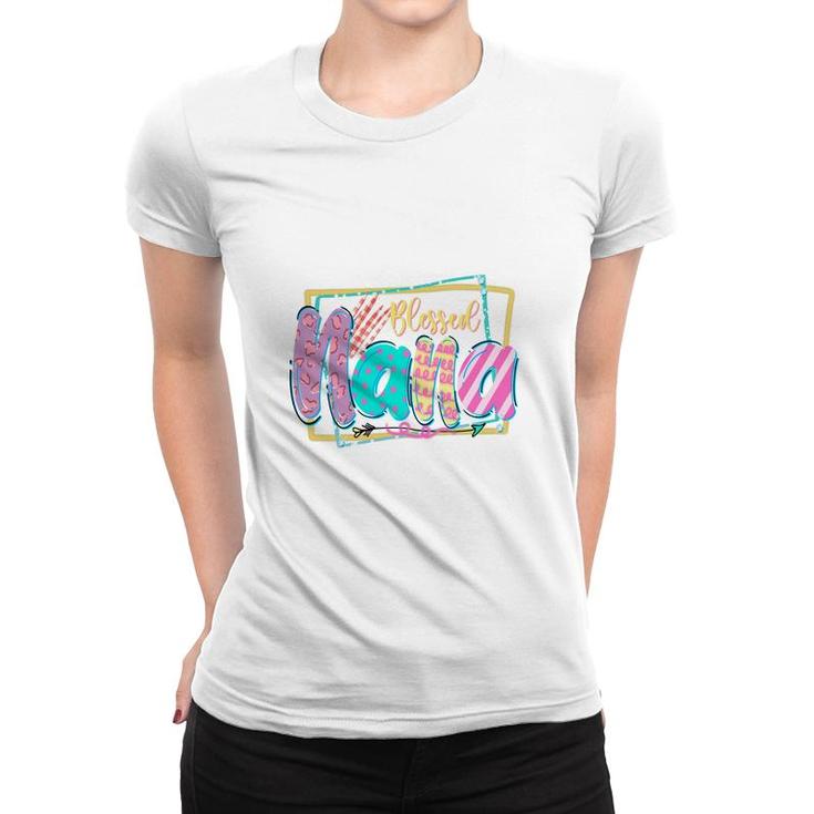Colorful Blessed Nana Design For Grandma New Women T-shirt