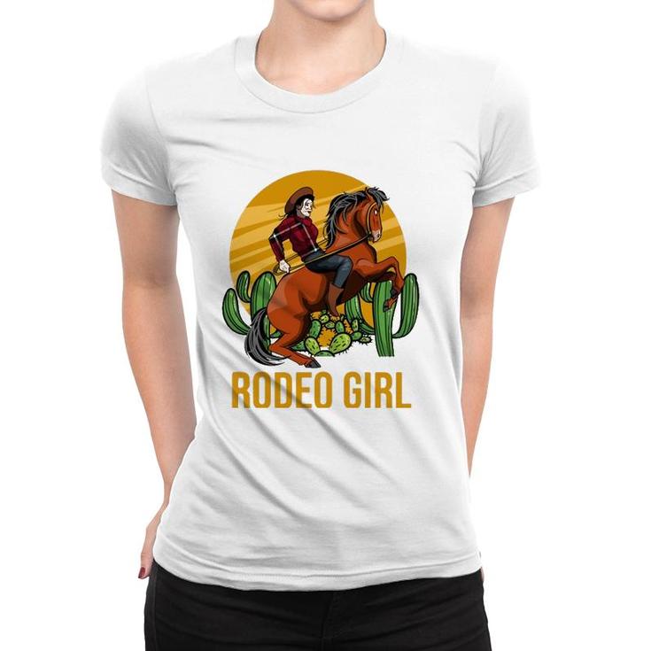Cowgirl Horse Riding Horsewoman Western Rodeo Girl  Women T-shirt
