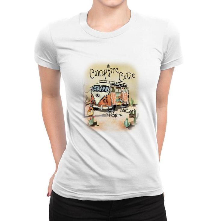 Cute Custom Campfire Cutie Camp Life Idea Gift Women T-shirt