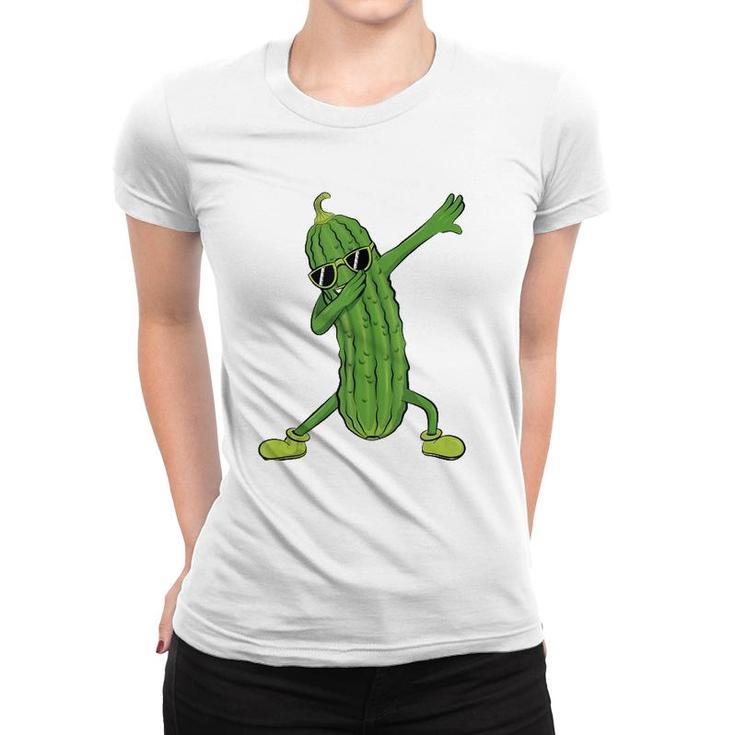 Dabbing Pickle Dancing Cucumber Lover Funny Gifts  Women T-shirt