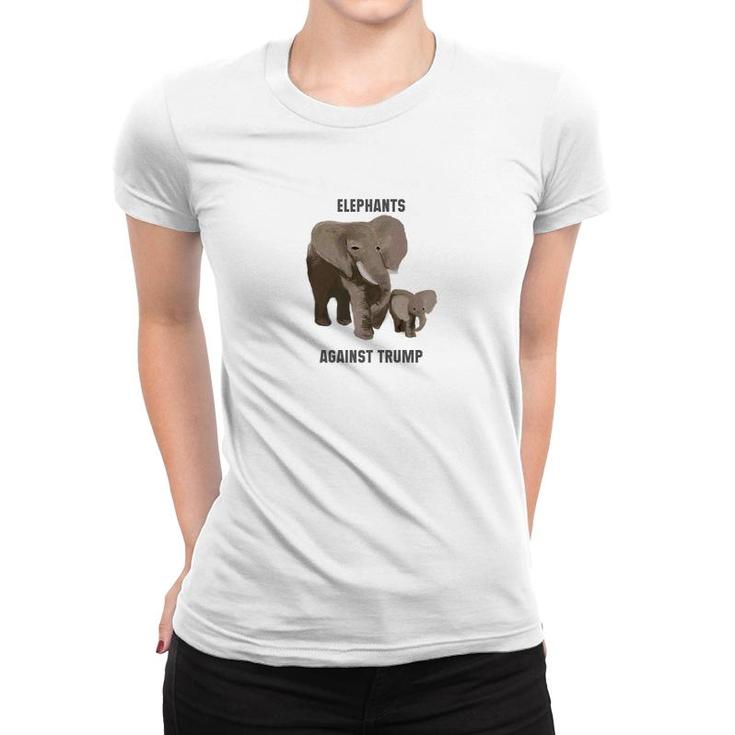 Elephants Against Trump Anti Trophy Hunting Women T-shirt