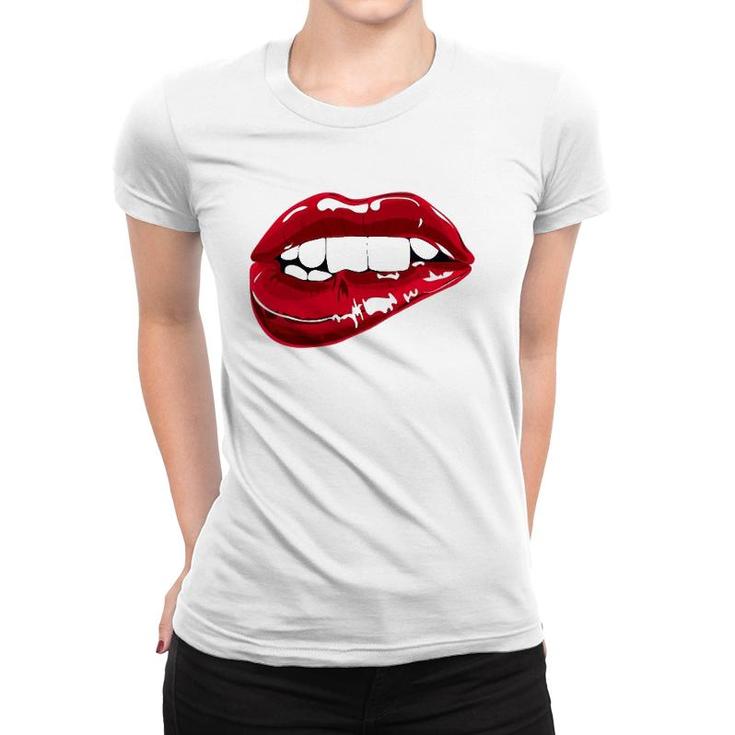 Enjoy Cool Women Graphic Lips Tee S Women Red Lips Fun Women T-shirt