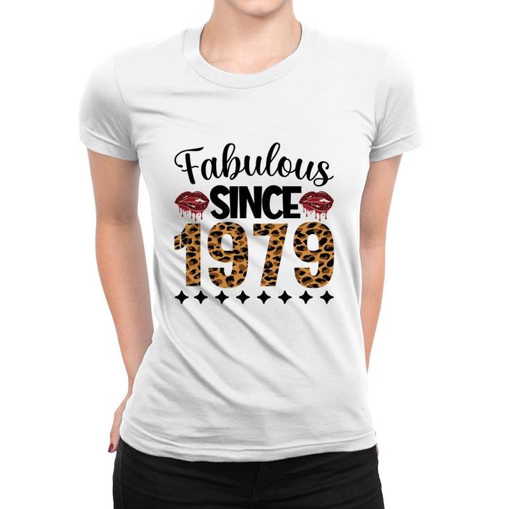 Fabulous Since 1979 43Th Birthday 1979 Leopard Women T-shirt