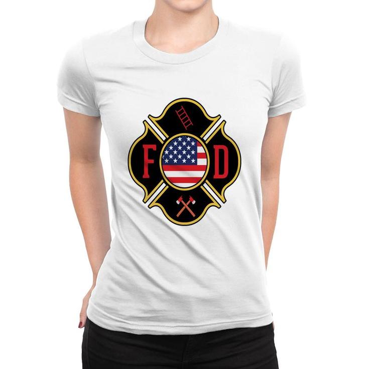 Fd For Life Firefighter Proud Job Women T-shirt