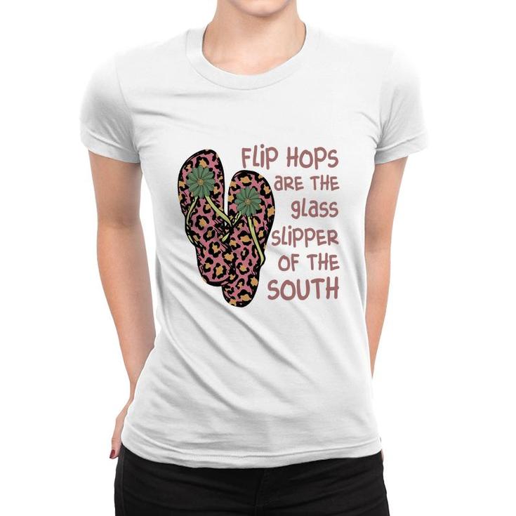 Flip Hops Are The Glass Supper Of The South Retro Beach Women T-shirt