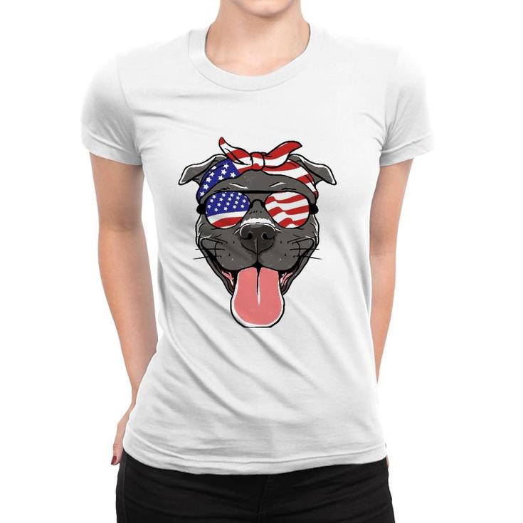 Fourth Of July Dog Lovers Patriotic Pup For Men Women Kids Women T-shirt