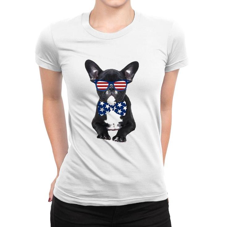 Funny French Bulldog 4Th Of July Patriotic Usa Women T-shirt