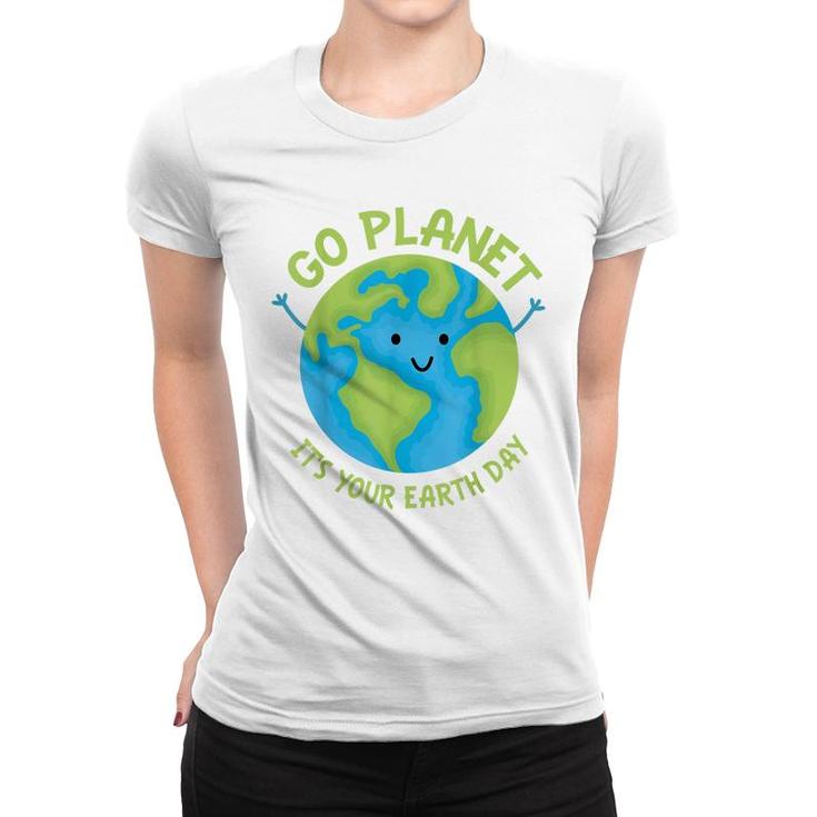 Go Planet Its Your Birthday Kawaii Cute Earth Day Boys Girls  Women T-shirt