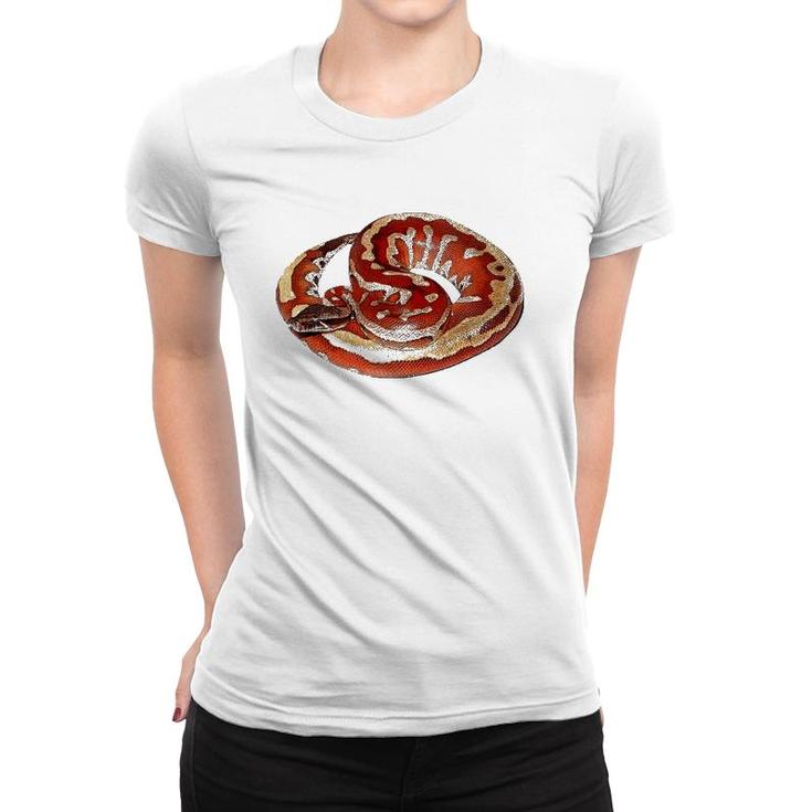 Gorgeous Snake Herpetologist Gift Red Blood Python Women T-shirt