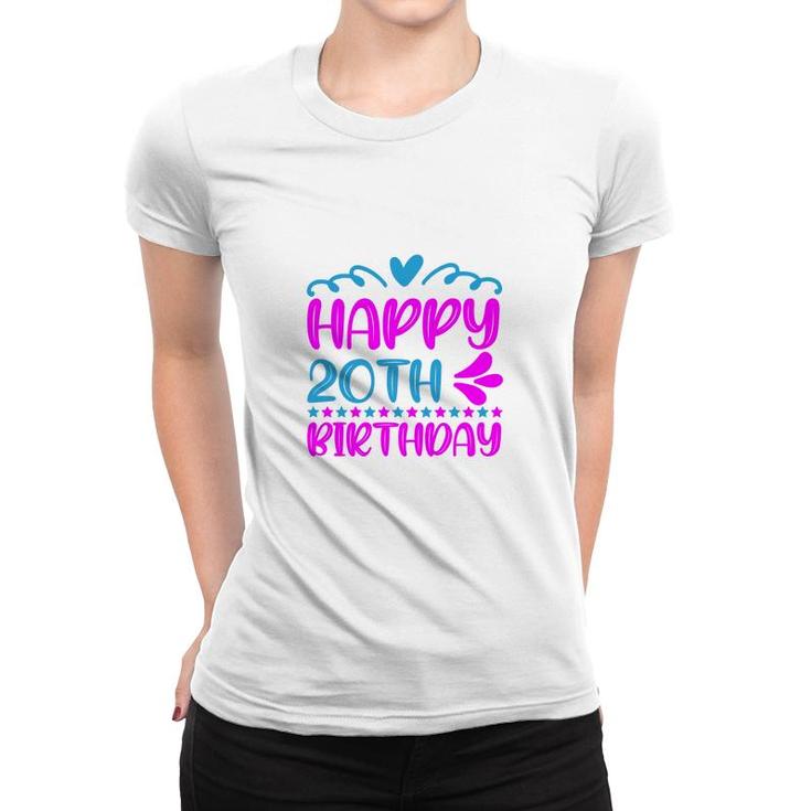 Happy 20Th Birthday With Many Memories Since I Was Born In 2002 Women T-shirt