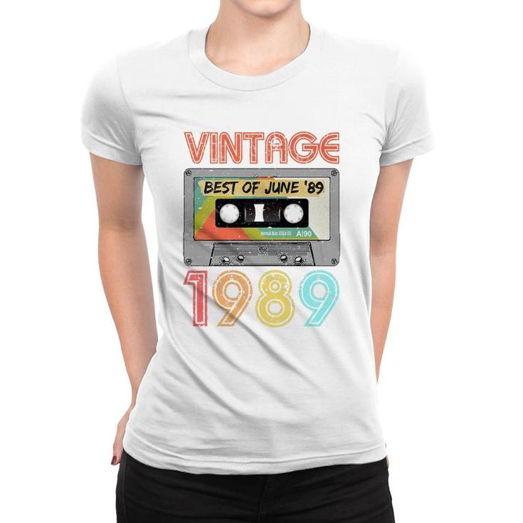 June 1989 30Th Birthday  Mens Womens Vintage 1989 Women T-shirt