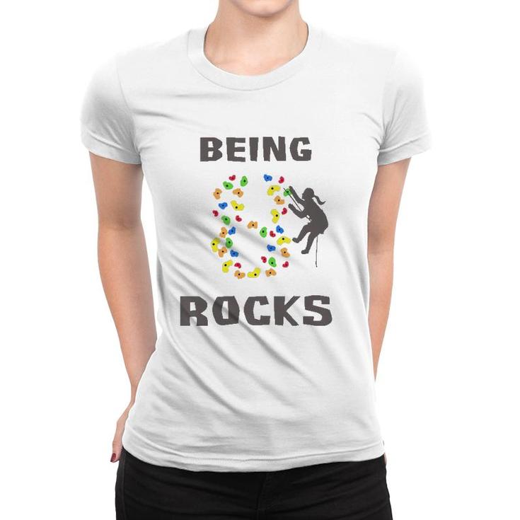 Kids Being 8 Years Old Rocks Girl Rock Climber 8Th Birthday Women T-shirt