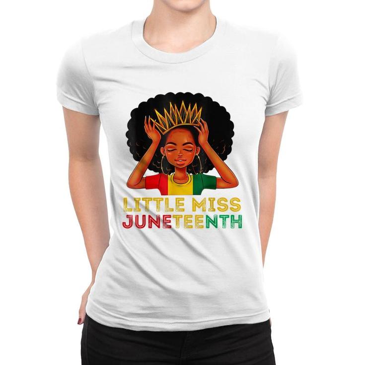 Kids Little Miss Juneteenth Black Girl Melanin Cute Toddler   Women T-shirt