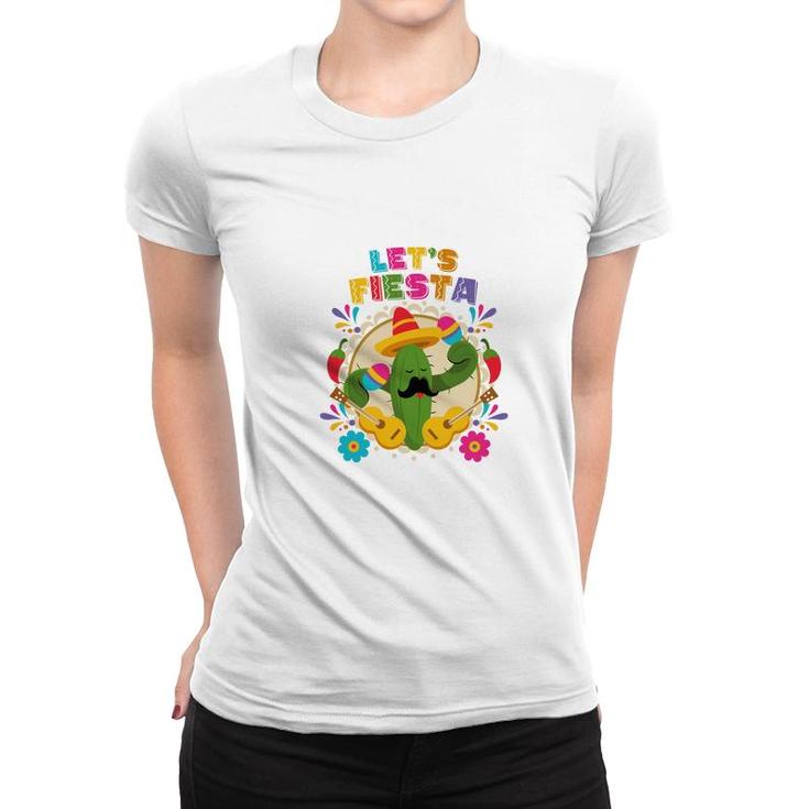 Lets Fiesta Catus Decoration Gift For Human Women T-shirt