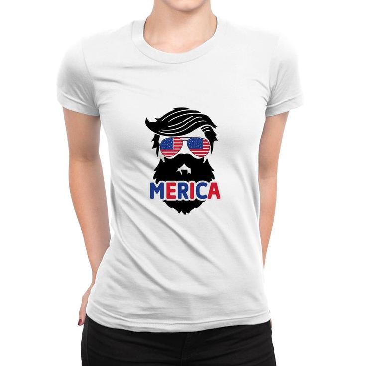 Merica July Independence Day Black Man Great 2022 Women T-shirt