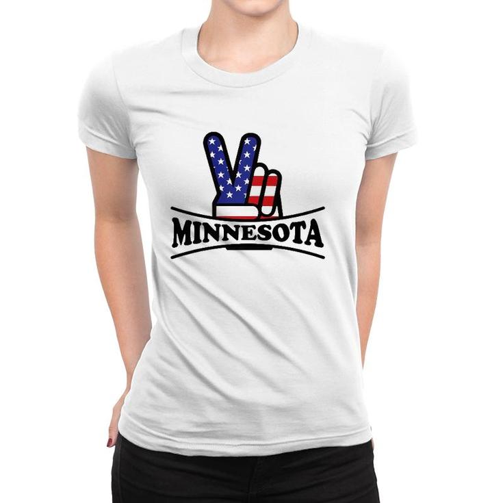 Minnesota Home State Retro Vintage 70S 80S Style  Women T-shirt