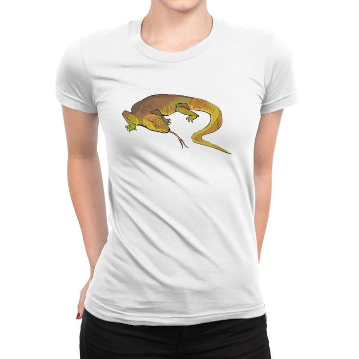 Monitor Lizard Savannah Reptile Pet Art Animal Lover Women T-shirt