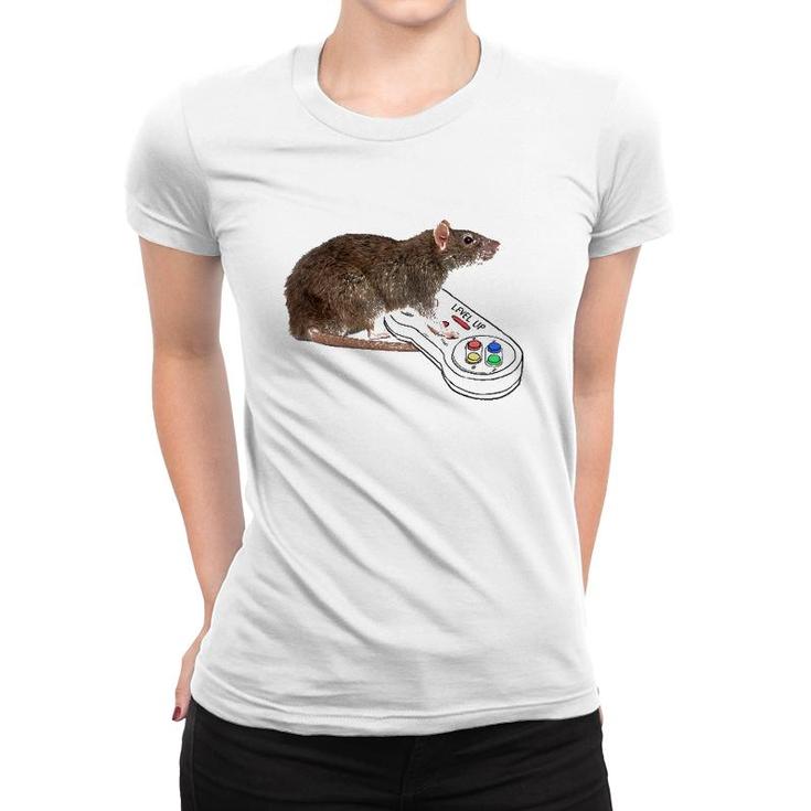 Mouse Rat Tee Gamer Playing Video Game Lover Mouse Pet Rat Women T-shirt