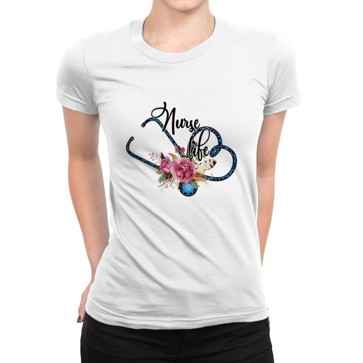Nurse Graphics Life Flowers In Job New 2022 Women T-shirt
