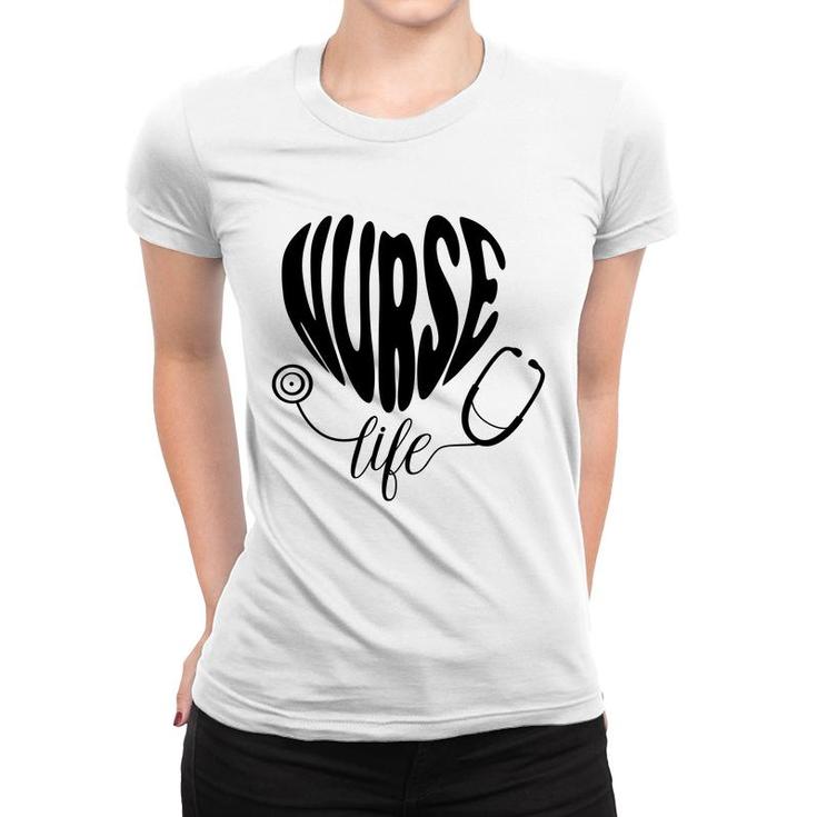 Nurses Day Heart Nurse Black Art Best Gift 2022 Women T-shirt
