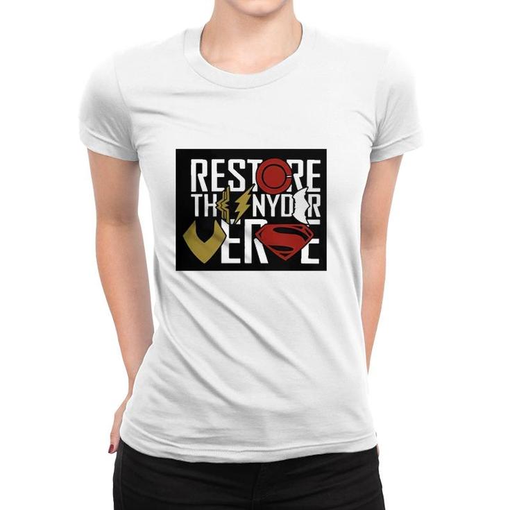 Official Restore The Snyderverse Superhero Women T-shirt