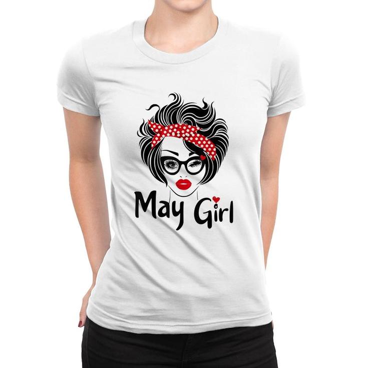Queens Are Born In May Girl Cute May Birthday  Women  Women T-shirt