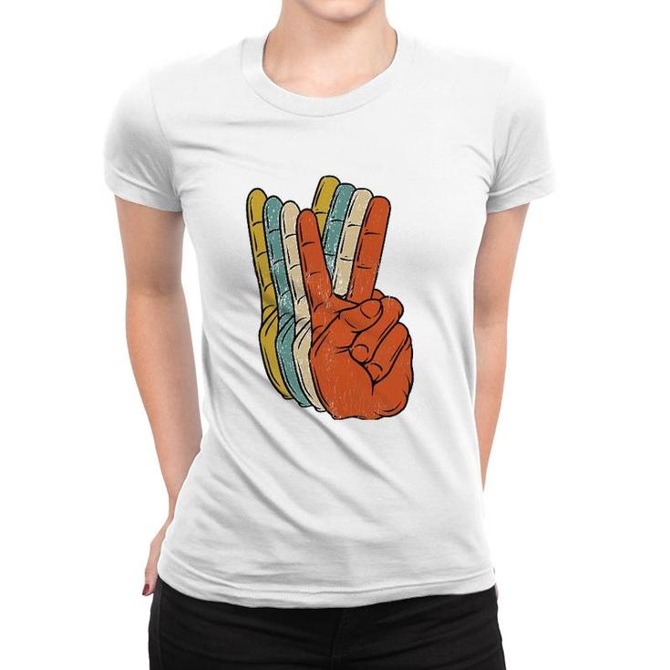 Retro Peace Vintage  60S 70S Hippie Gift Women T-shirt