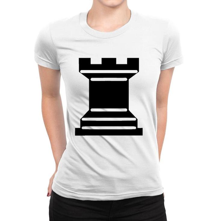 Rook Chess Piece Strategy Board Game Graphic Tee Women T-shirt