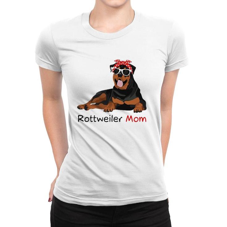 Rottweiler Mom Bandana Womens Rottweiler Dog Women T-shirt