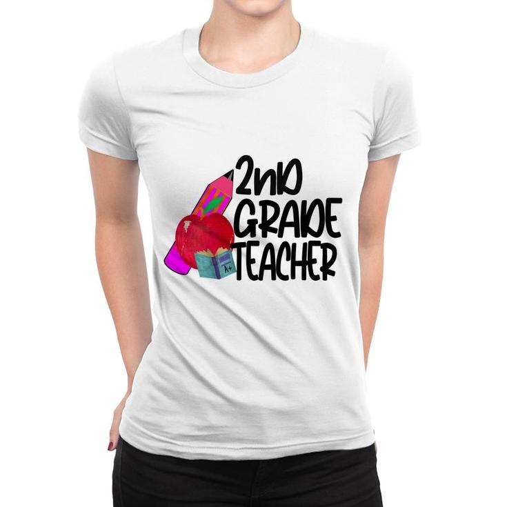 Second Grade Teacher Back To School Black Teacher Life Women T-shirt