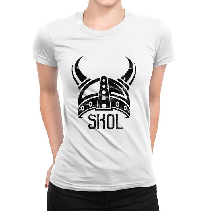Skol  Viking Warrior Helmet Drinking Tee Women T-shirt