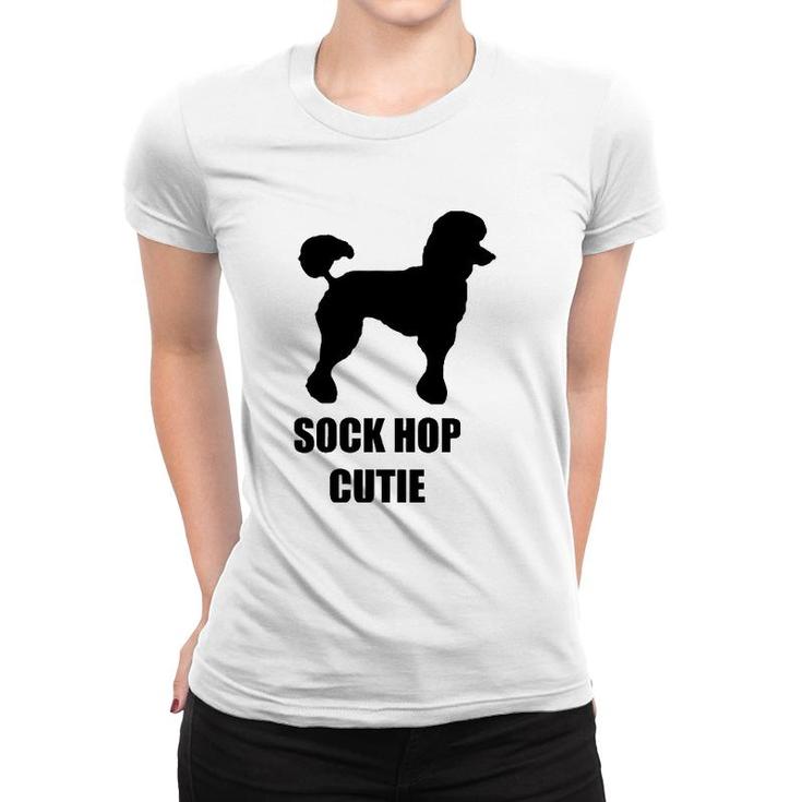 Sock Hop Cutie 50S Costume  Black Poodle Women T-shirt