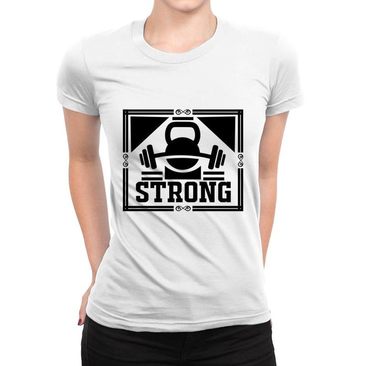 Strong Bible Verse Black Graphic Sport Great Christian Women T-shirt