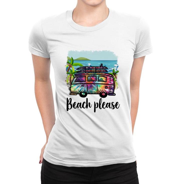 Summer Time Beach Please Retro Summer Beach Women T-shirt