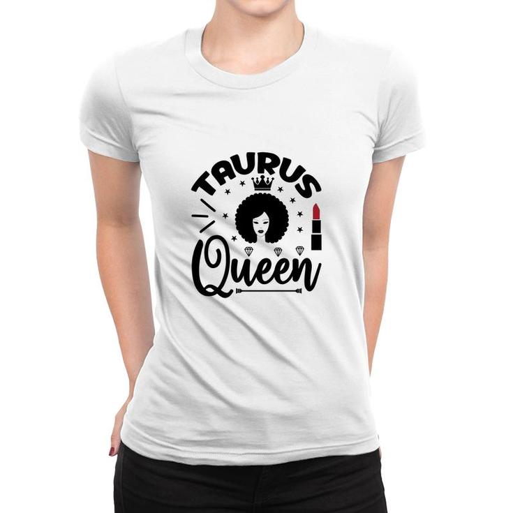 Taurus Curly Hair Queen Lipstick Decoration Women T-shirt