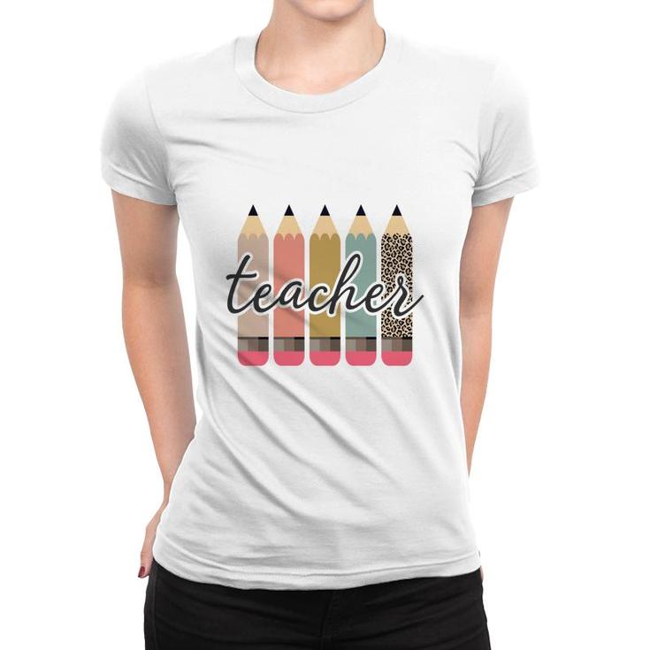 Teacher Pencil Gift  Show Respect To Teacher Women T-shirt